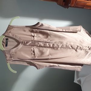 A. N. A, a new approach, sleeveless bronze color chiffon top size medium